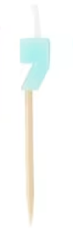 Puncuation Apostrophe Alphabet candle on wooden pick Letter Apostrophe ' Aqua