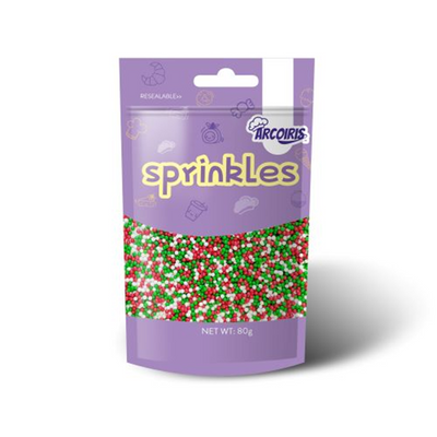 Christmas festive non pareils mix mix 80g by Arcoiris