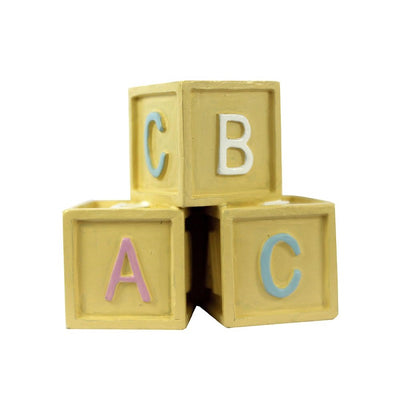 Baby Blocks ABC resin cake topper