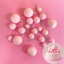 Baby Pink foam ball deco toppers 20 pieces