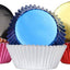 Metallic foil multi colours cupcake papers by PME 100 pack
