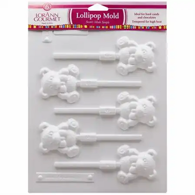 Teddy Bears Lollipop hard candy mould