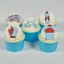 cyclist accessory fondant topped cupcakes