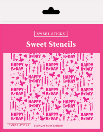 Birthday Fairy Pattern Stencil by Sweet Sticks