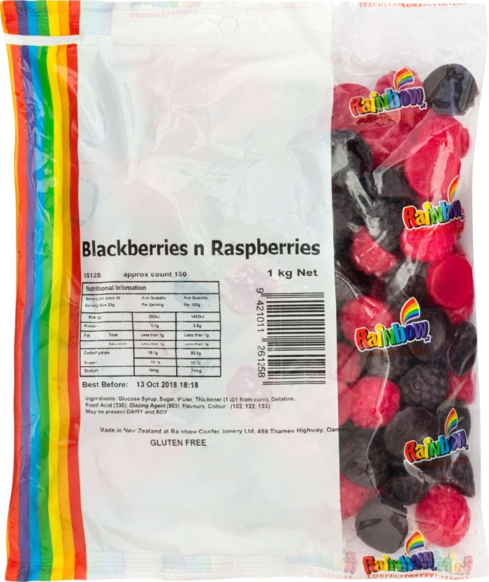 Black n Reds Gummy Candy lollies