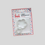 A craft set of two white plastic flower-shapedcutters in a blister pack with a patriotic red, white, and blue polka dot border. The packaging text reads 'LARGE BLOSSOM SET' and shows the brand 'FMM'.