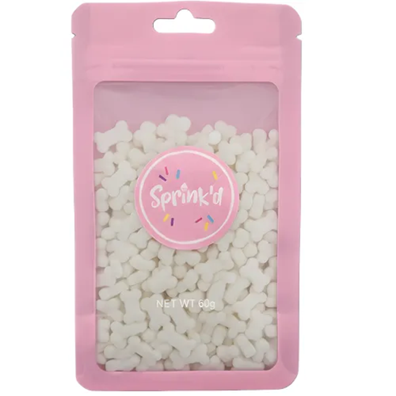 White Dog Bone sprinkles 60g by sprinkd