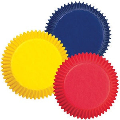 Primary colours mini baking cups cupcake papers