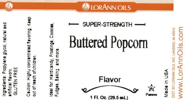 Lorann Oils flavouring 4oz 29.5ml Buttered Popcorn
