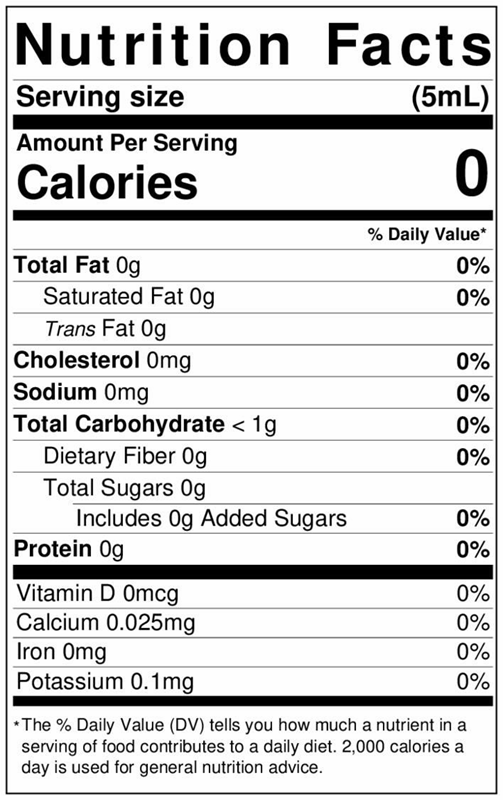 Nutrition facts label 