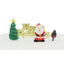 Santa Christmas tree and Robin cake topper set. With Merry Christmas gold plaque