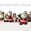 Merry little Christmas Cake Topper set Santa Tree Robin Motto