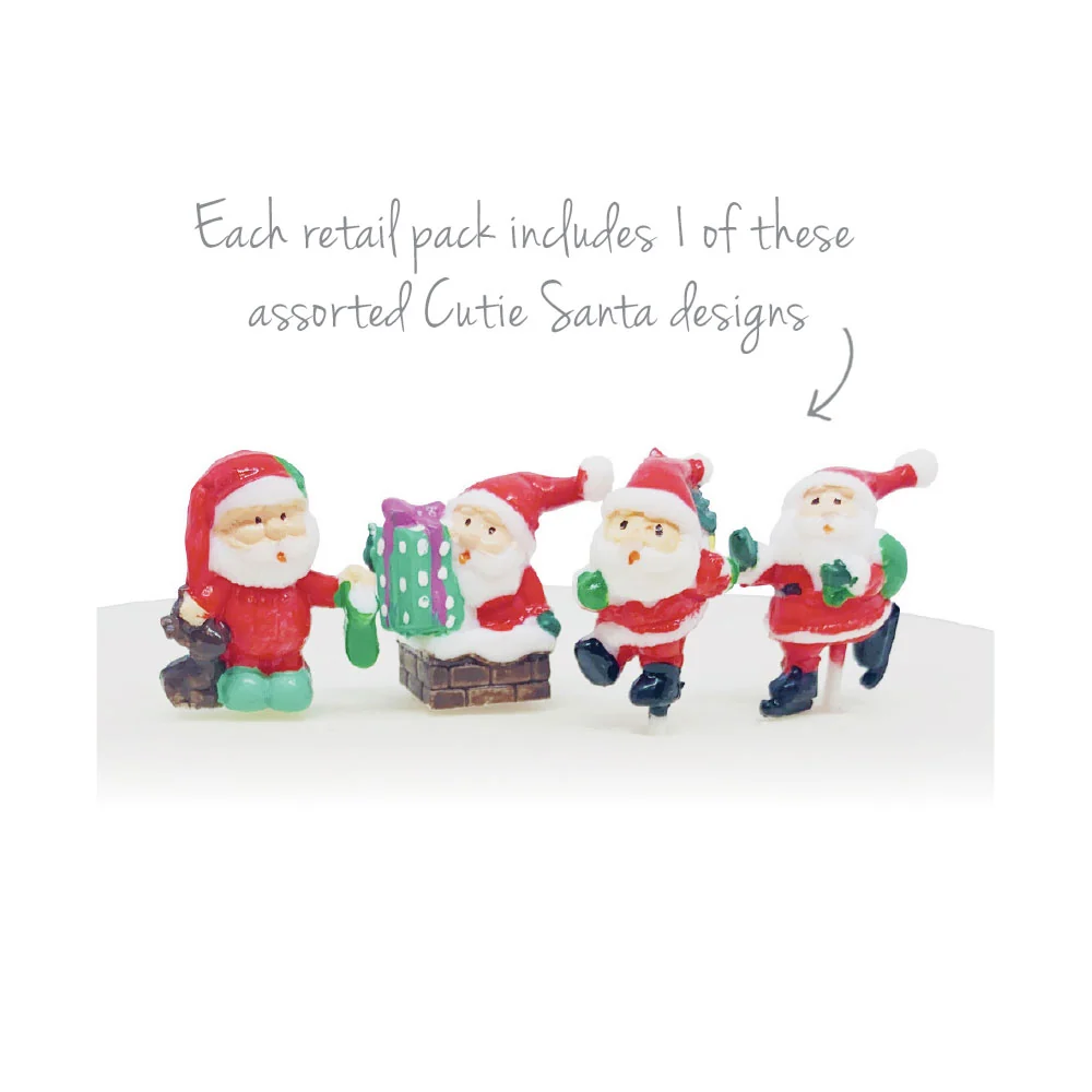 Cutie Santa Christmas Cake Topper set With tree and motto