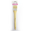 A flat craft brush with a light wood handle and natural bristles, packaged in a clear plastic sleeve with a white and pink Cake by Cake Craft header card.