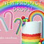 Bright Rainbow cake topper