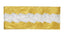 Christmas or celebration cake frill embossed foil Gold with Silver Centre