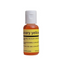 A small bottle of airbrush colour containing bright orange-yellow pigment, with a white cap and a yellow label that reads 'Canary yellow'.