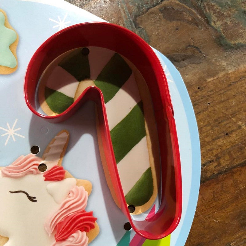 Candy Cane Cutter Candy cane red metal cookie cutter - Kiwicakes