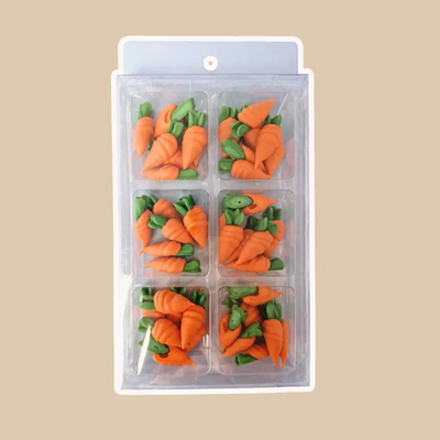 Sugar icing decorations Carrots pack 42