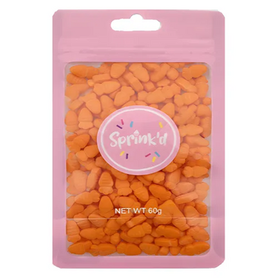 Carrot Shaped sprinkles 60G by Sprinkd