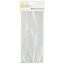 Treat bags clear with silver ties pack of 25 with side gusset