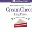 LorAnn Oils Super-Strength Cream Cheese Icing Flavor label with a cake illustration.