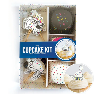 Dogs cupcake kit Pugs dalmatians and Dachshunds