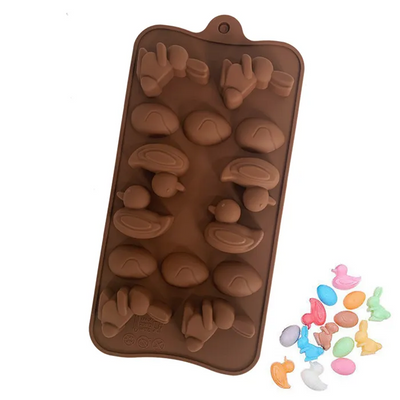 EASTER EGG CHICK and BUNNY Silicone Chocolate Mould