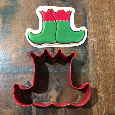Christmas Elves Elf  Boots Red Metal Cookie Cutter