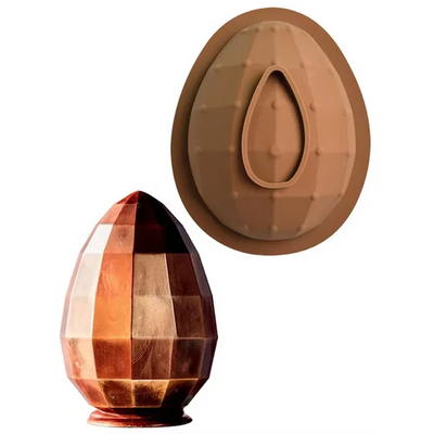 Large Easter egg silicone chocolate mould FACET EGG