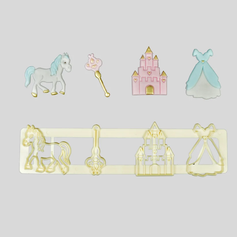 FMM Fairytale motifs cutter set and icing examples