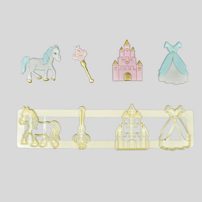 FMM Fairytale motifs cutter set and icing examples