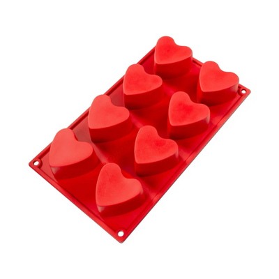 Silicone mould by Fat Daddios Hearts 8 cavities