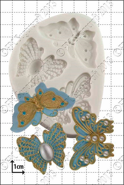Filigree butterflies cake jewellery silicone mould