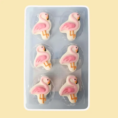 Flamingo sugar icing decorations pack of 6