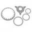 A set of white plastic frill cutters by FMM sugarcraft