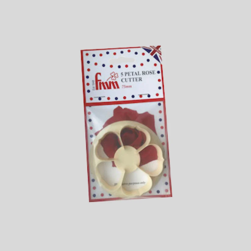 5 petal rose cutter by fmm in packaging