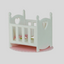 finished fondant baby cot