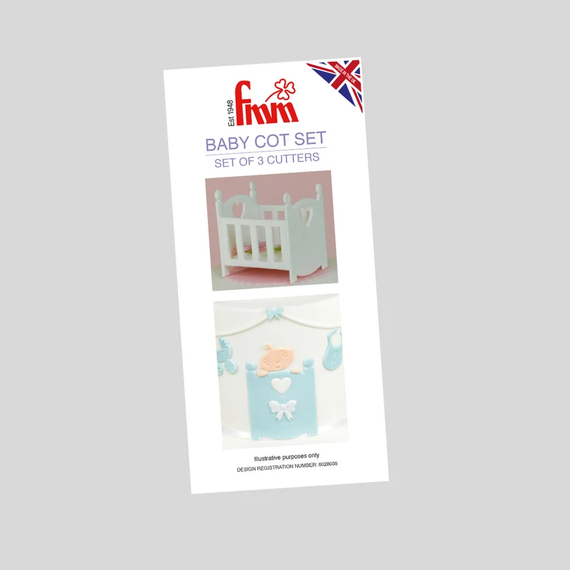 FMM plastic cot cutters for fondant and gumpaste in packaging