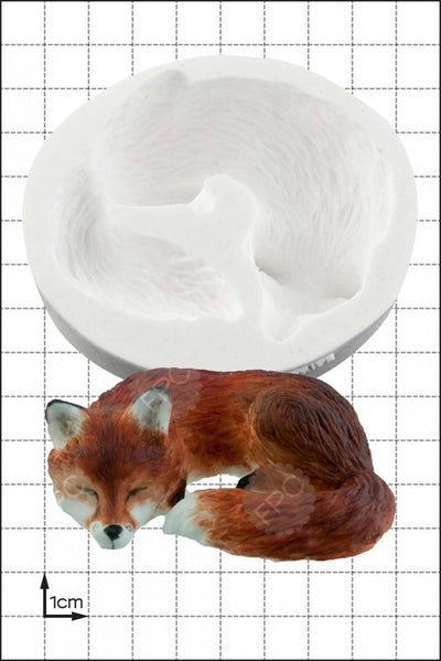 Fox sleeping large silicone mould