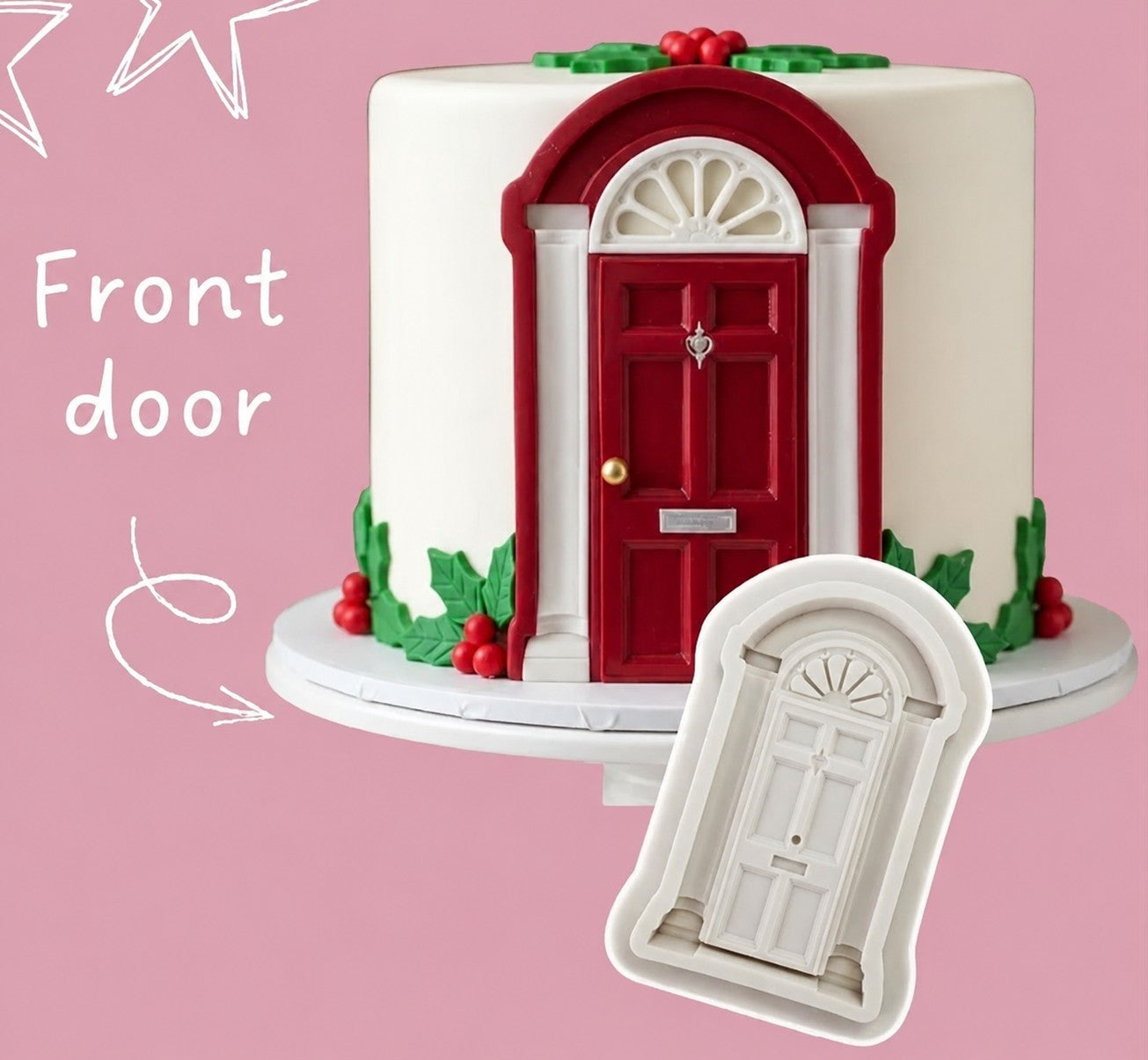 Front door with pillars Silicone mould