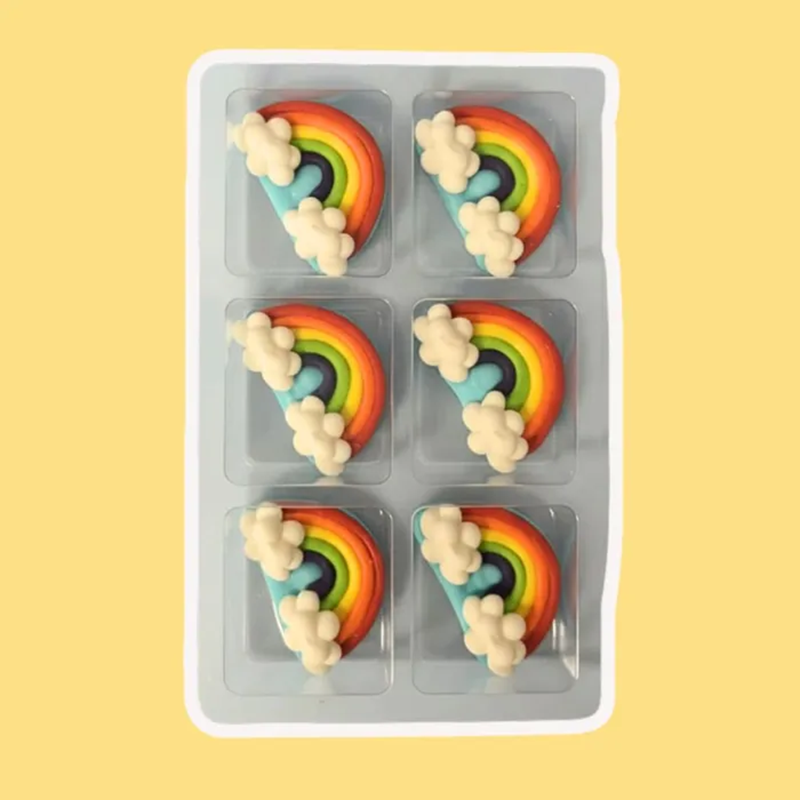 Rainbow SUGAR DECORATIONS 6 PIECE PACK