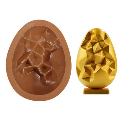 Large Easter egg silicone chocolate mould Geode EGG