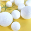 Glitter White foam ball deco toppers 20 pieces