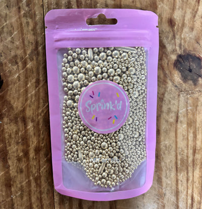 Gold balls and rods sprinkles Metallic mix 60g
