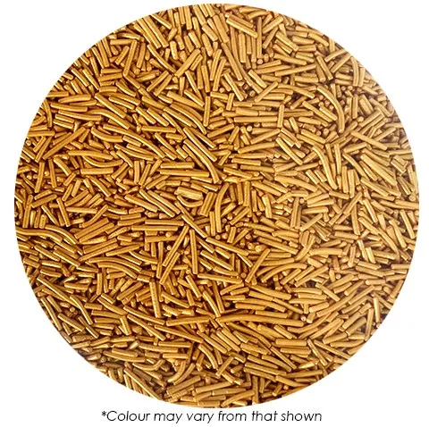 Gold metallic hail jimmies sprinkles 500g BULK
