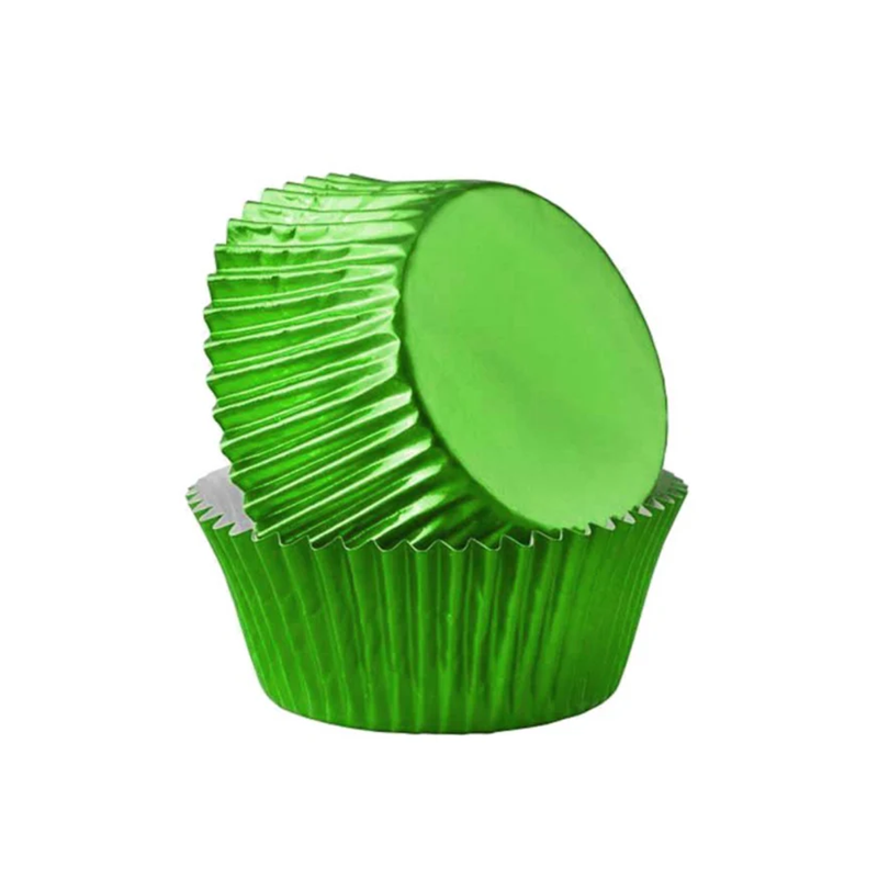 Foil baking cups Green 50mm x 28mm (30) cupcake papers