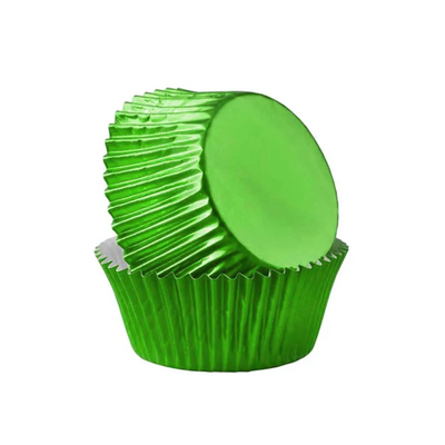 Foil baking cups Green 50mm x 28mm (30) cupcake papers