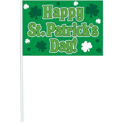 St Patrick's day flags pack of 12