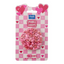 Packaged pink heart-shaped sprinkles with PME Cake Sprinkle Charms branding on a checkered background.